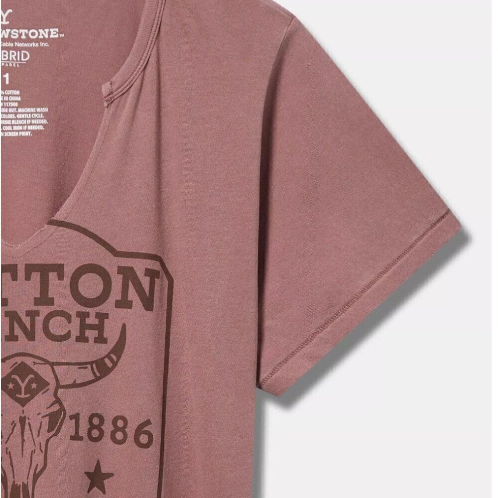 CLEARANCE Torrid Yellowstone Classic Fit Cotton Notch Tee - Size 2X - NEW! - Picture 2 of 5
